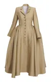 Salon 1884 Roque Pannier Cotton Silk Coat In Brown