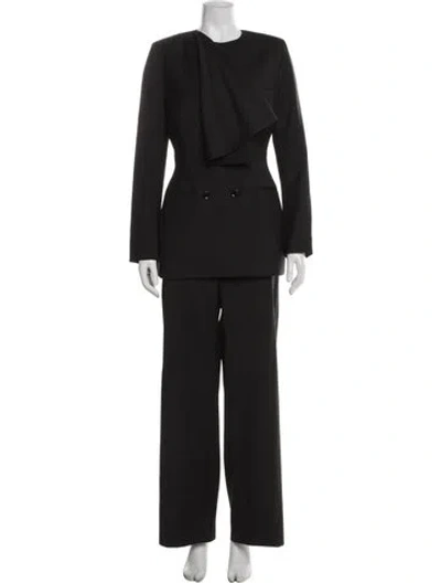 Pre-owned Salon 1884 Wool Pantsuit W/ Tags In Black