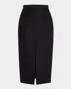 Salon 1884 Zorzi Cotton-silk Midi Skirt In Black