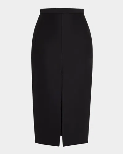 Salon 1884 Zorzi Cotton-silk Midi Skirt In Black