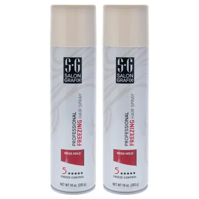 Salon Grafix Freezing Hair Spray - Mega Hold By  For Unisex - 10 oz Hair Spray - Pack Of 2 In Transparent
