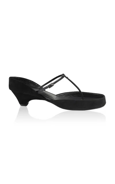 Salondeju Frame T Strap Sandal In Black