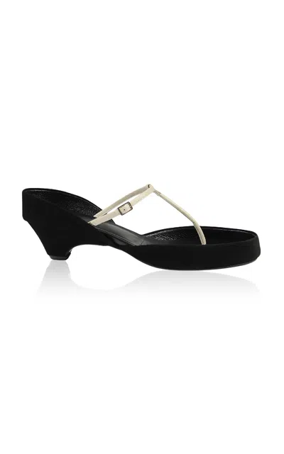 Salondeju Frame T Strap Sandal In Black