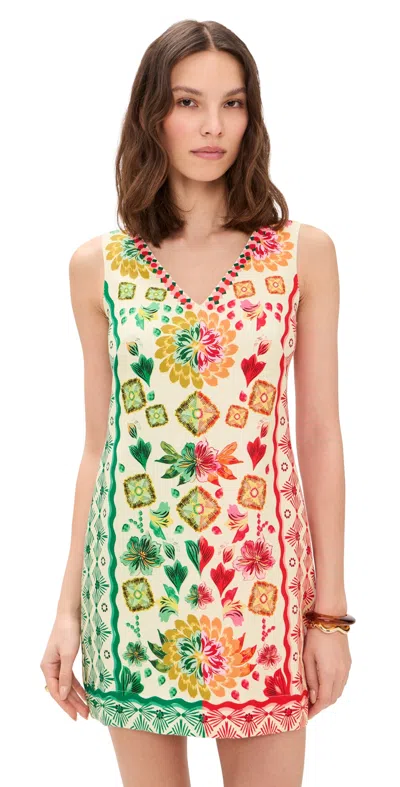 Saloni Alba C Dress Sunrise Border Plmt