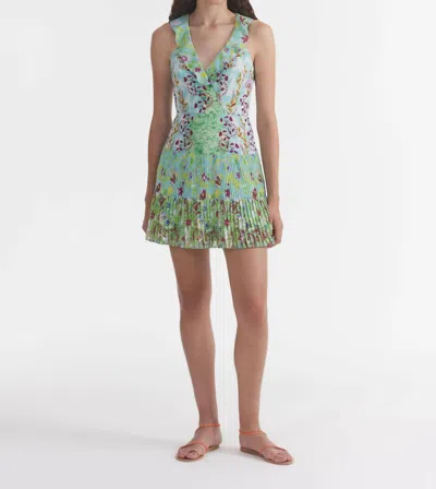 Saloni Amy Short Dress In Thistledown