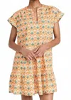 Saloni Ashley Printed Cotton-poplin Mini Dress In Multi