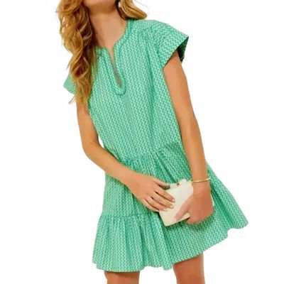 Saloni Ashley B Dress In Ijo Stripe In Green
