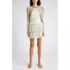 Saloni Ava B Silk Blend Long Sleeve Dress In Dandelion Falls Plmt
