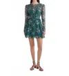 Saloni Blythe Dress In Opaline Vert In Green