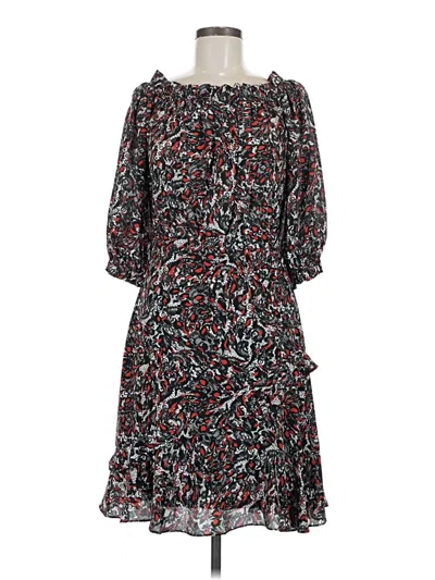 Pre-owned Saloni Casual Dress In Black