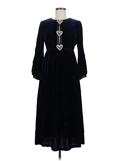 Pre-owned Saloni Casual Dress In Black