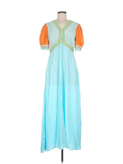 Pre-owned Saloni Casual Dress In Blue