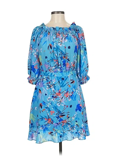 Pre-owned Saloni Casual Dress In Blue