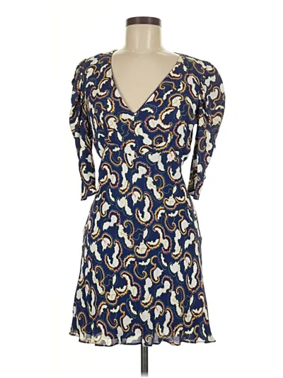 Pre-owned Saloni Casual Dress In Blue