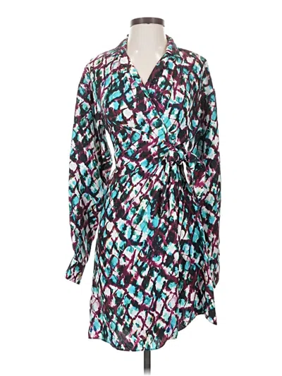 Pre-owned Saloni Casual Dress In Blue