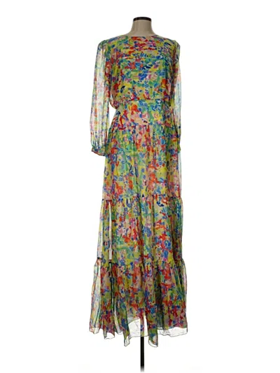 Pre-owned Saloni Casual Dress In Green