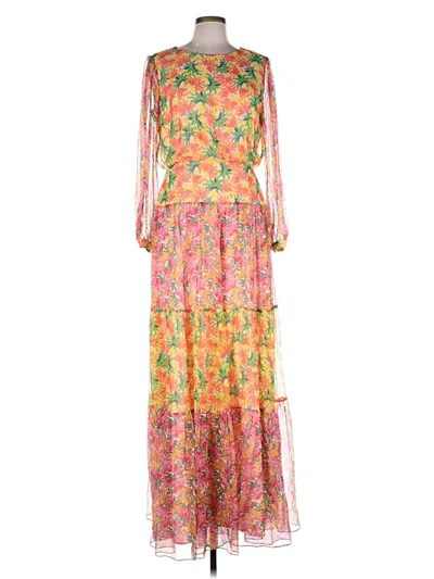 Pre-owned Saloni Casual Dress In Orange