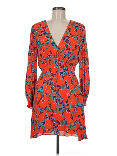 Pre-owned Saloni Casual Dress In Orange