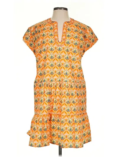 Pre-owned Saloni Casual Dress In Orange