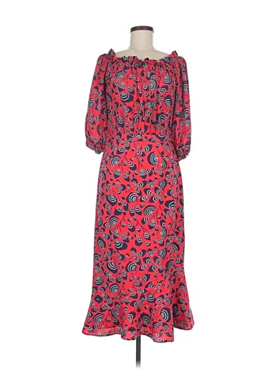 Pre-owned Saloni Casual Dress In Red