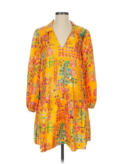 Pre-owned Saloni Casual Dress In Yellow