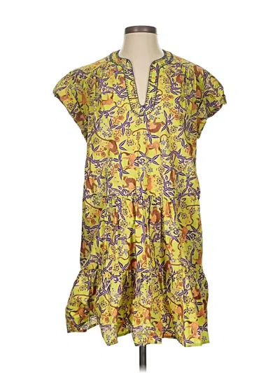 Pre-owned Saloni Casual Dress In Yellow
