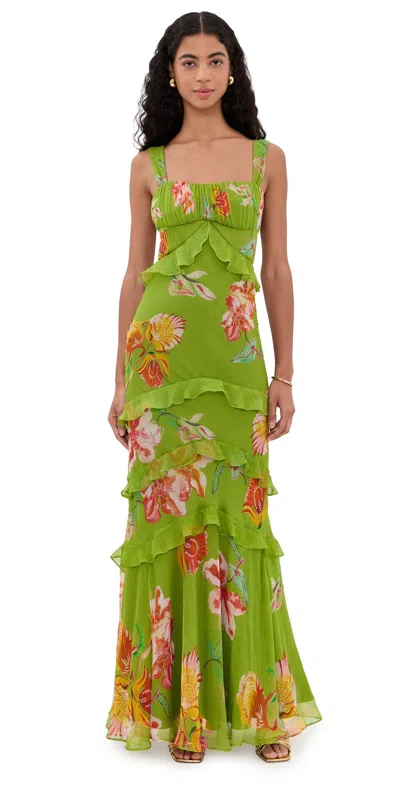 Saloni Chandra Maxi Dress Lilia Bloom Plmt In Blue