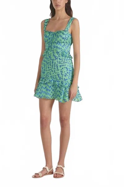 Saloni Chandra Sleeveless Short Dress In Mist Blue