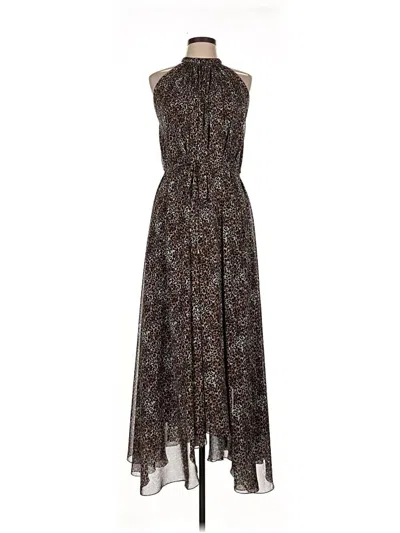 Pre-owned Saloni Cocktail Dress In Brown