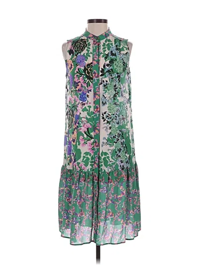 Pre-owned Saloni Cocktail Dress In Green