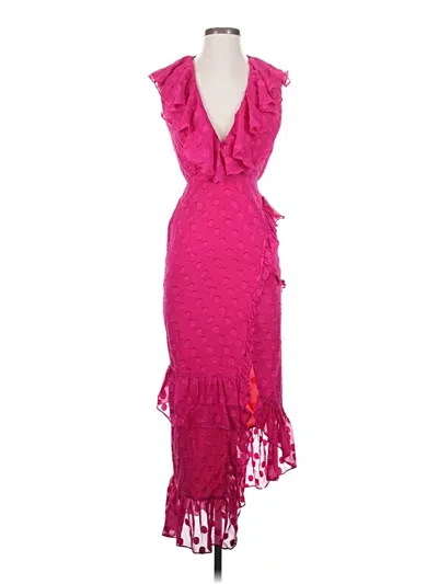 Pre-owned Saloni Cocktail Dress In Pink
