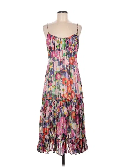 Pre-owned Saloni Cocktail Dress In Pink