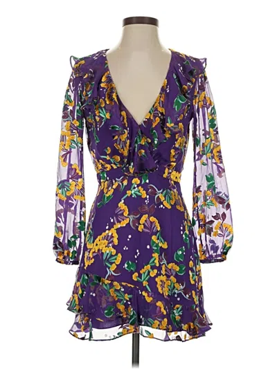 Pre-owned Saloni Cocktail Dress In Purple