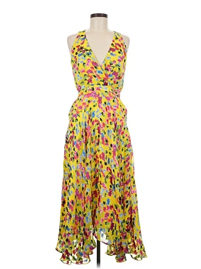 Pre-owned Saloni Cocktail Dress In Yellow