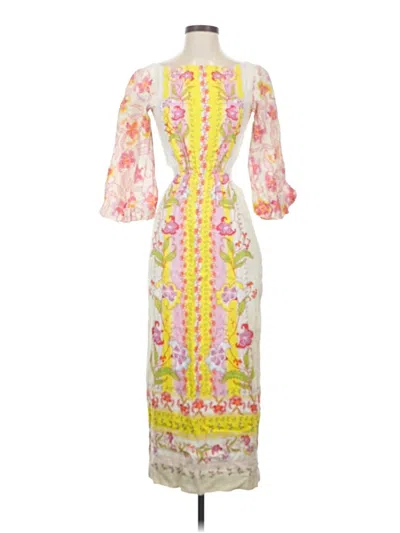 Pre-owned Saloni Cocktail Dress In Yellow