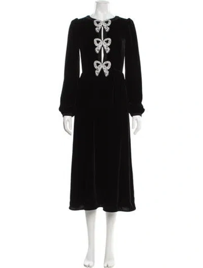 Pre-owned Saloni Crew Neck Long Dress W/ Tags In Multi