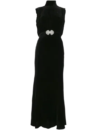 Saloni Dresses In Black/pearl Clamshell