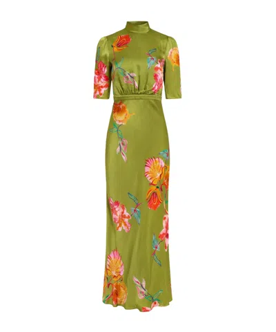 Saloni Floral Print Dress In Multi