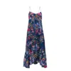 Saloni Floral-print Midi Dress In Multicolor Rayon In Pattern