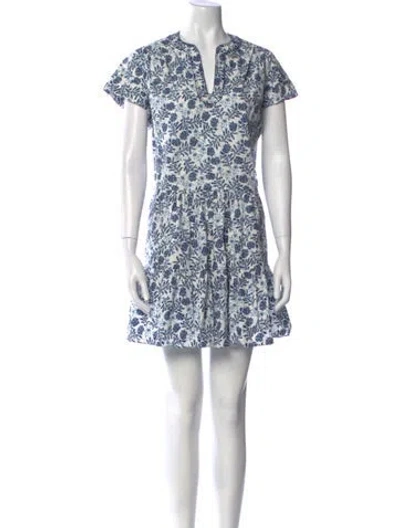 Pre-owned Saloni Floral Print Mini Dress In Multi