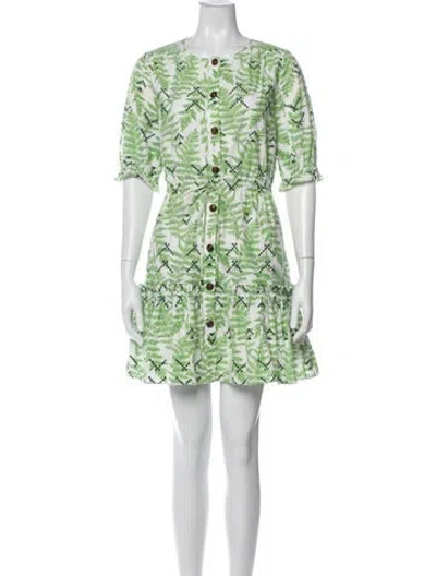 Pre-owned Saloni Floral Print Mini Dress In Multi