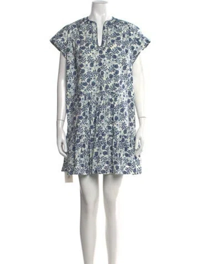 Pre-owned Saloni Floral Print Mini Dress In Multi