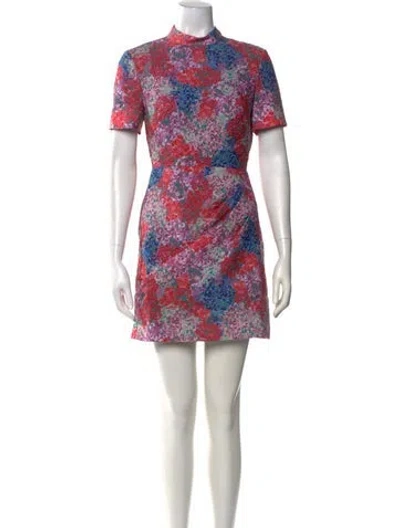 Pre-owned Saloni Floral Print Mini Dress W/ Tags In Multi