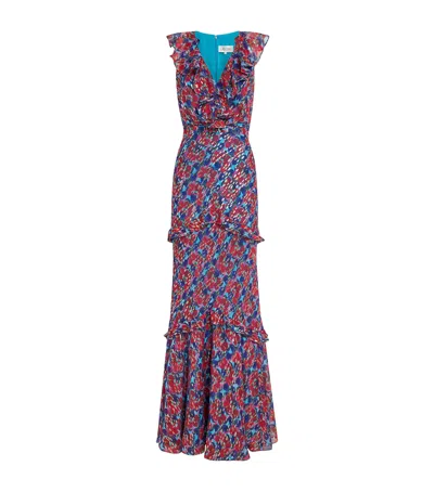 SALONI FLORAL PRINT RITA MAXI DRESS