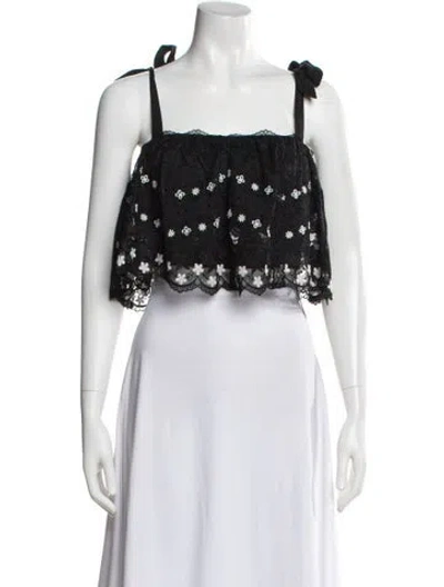 Pre-owned Saloni Floral Print Square Neckline Blouse In Multi