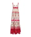 Saloni Naki Shell-print Linen Dress In Multicolor