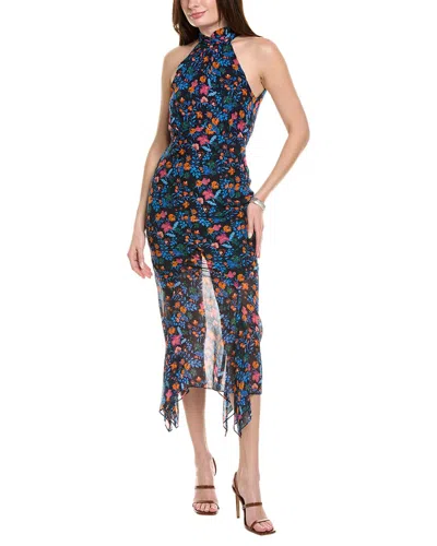 SALONI SALONI GEORGETTE SILK MAXI DRESS