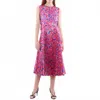 Saloni Gwen Silk Midi Dress In Pink