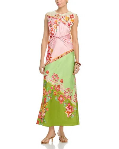 Saloni Gwen Silk Dress In Multi