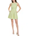 Saloni Jesse Broderie Anglaise Cotton Mini Dress In Green